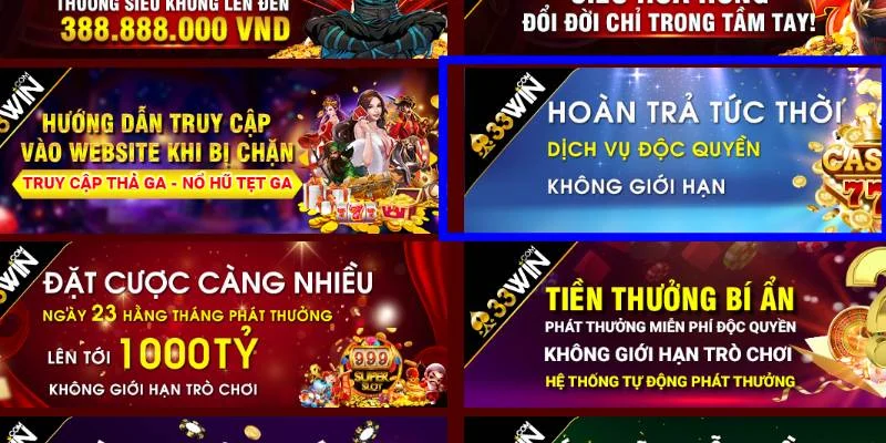 Khuyến Mãi Hoàn Trả 33WIN - Chương Trình Khuyến Mãi Hoàn Trả Tỷ Lệ Cao 4 Chi tiết chương trình khuyến mãi hoàn trả khi cá cược cùng 33WIN
